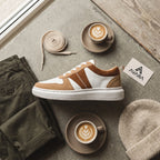 AVARA ONE – Premium White & Tan Casual Sneakers for Men